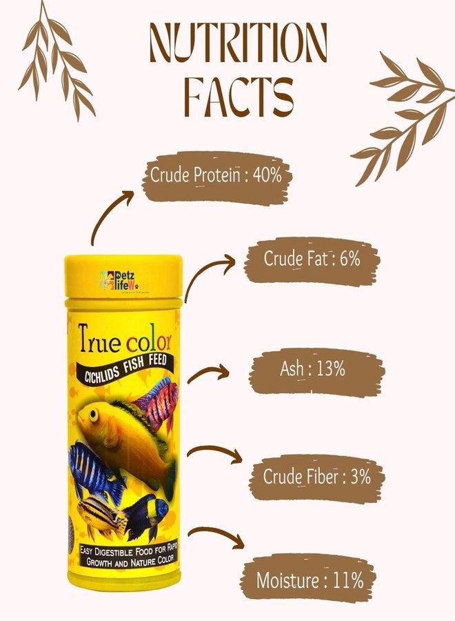 فاييناتو، طعام أسماك سيكلد بألوان طبيعية لجميع مراحل الحياة، حبيبات سهلة الهضم، 100 غرام لنمو سريع ولون طبيعي - Image 5